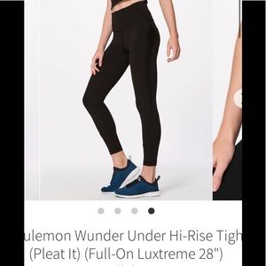 Lululemon Wunder Under HR Tight - Pleat it